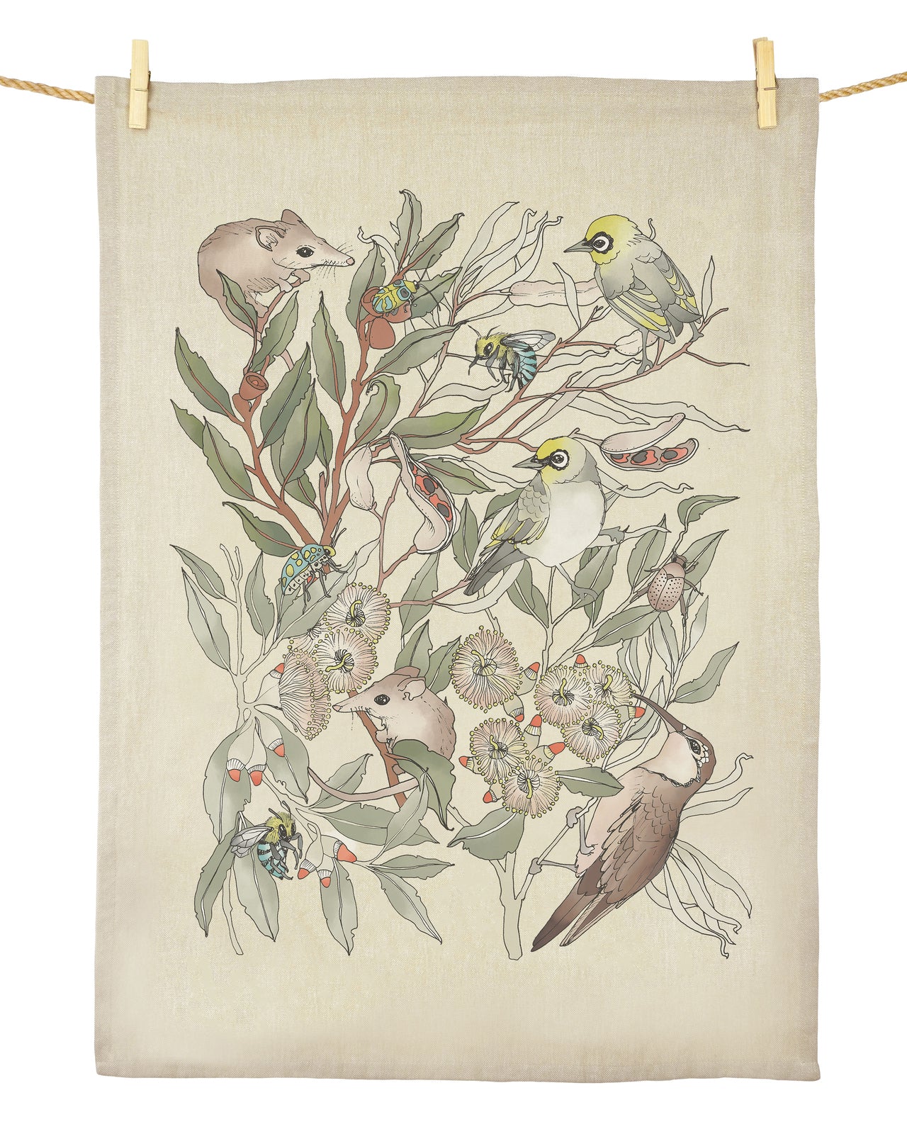 Earth Greetings Tea Towel - Pollinators