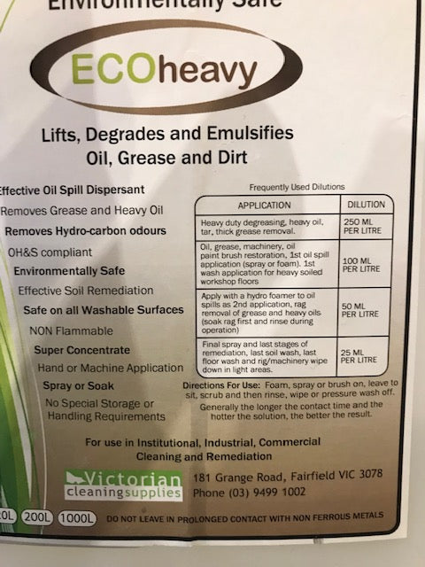 Eco Heavy Cleaner Degreaser 20L