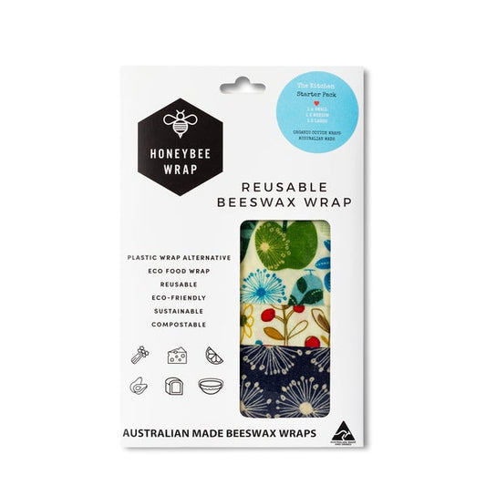 Beeswax Wraps - Kitchen Starter x 3