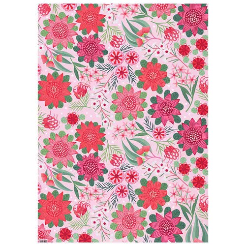 Earth Greetings Wrapping Paper - Joyful Waratah