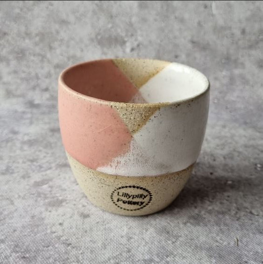 LillyPilly Keep Cup - Geometrix in Pink and White