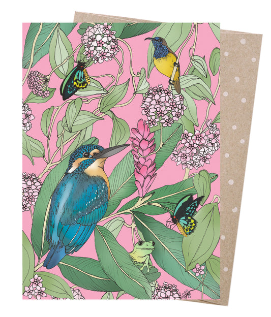 Earth Greetings Card - Tropical Kingfisher