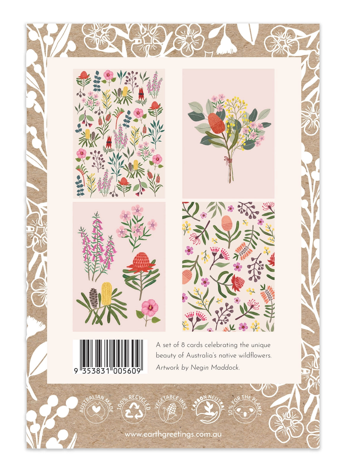 Earth Greetings - Australian Wildflowers Assorted Card Pack