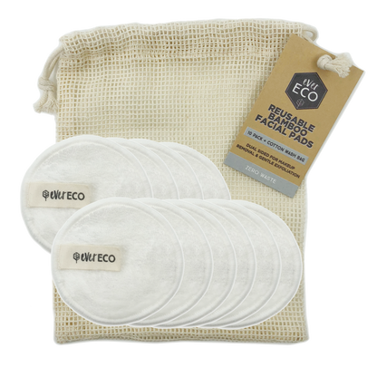 Ever Eco Reusable Bamboo Facial Pads with Wash Bag 10pkt