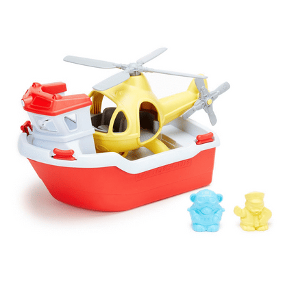 Green Toys Rescue Boat & Helicoper