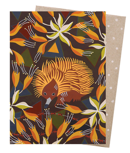 Earth Greetings Card - Echidna at Dusk