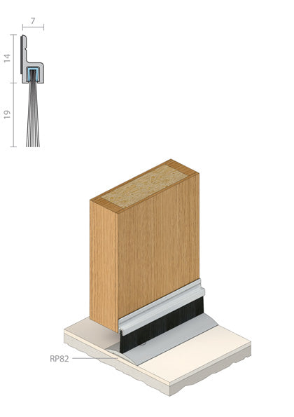 Raven Brush Strip Door Seal RP2A