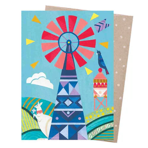 Earth Greetings Card - Windmill