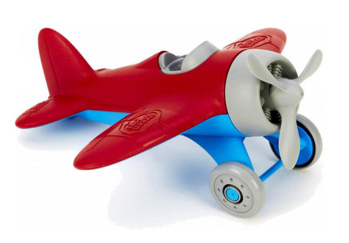 airplane toy with red on top