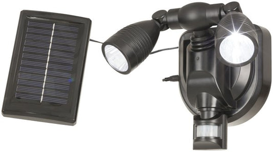 Twin LED Solar Powered Sensor Spotlight