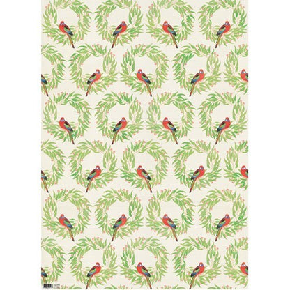 Earth Greetings Wrapping Paper - Rosella Wreath